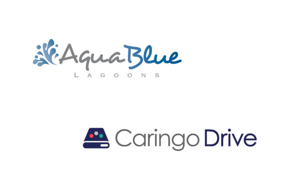 Aqua Blue Lagoons & Caringo Drive Logos